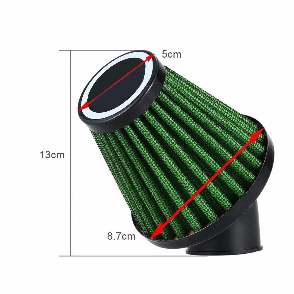 Мотоциклетный воздушный фильтр 28 мм зажим для очистки на 45 градусов изгиб