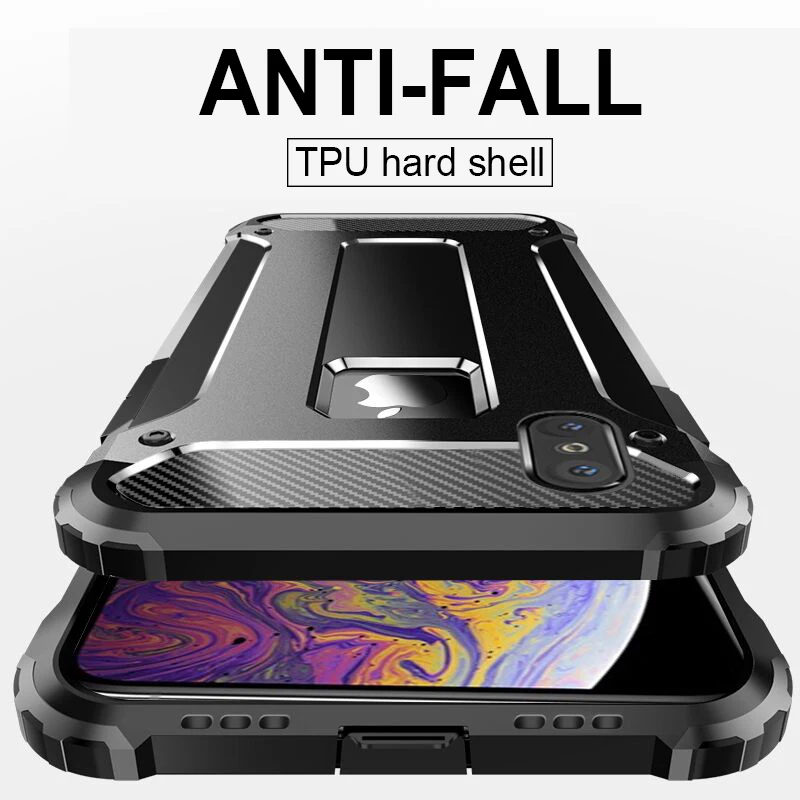 Роскошный бронированный противоударный чехол для IPhone 7 8 se 2020 6 6s Plus X XR XS 11 Pro Max