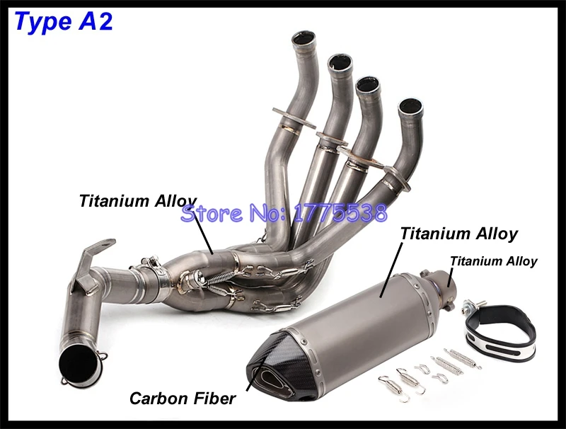 For Kawasaki Z900 2017-2020 Motorcycle Exhaust System with Titanium Alloy Collector Header Muffler Escape | Автомобили и