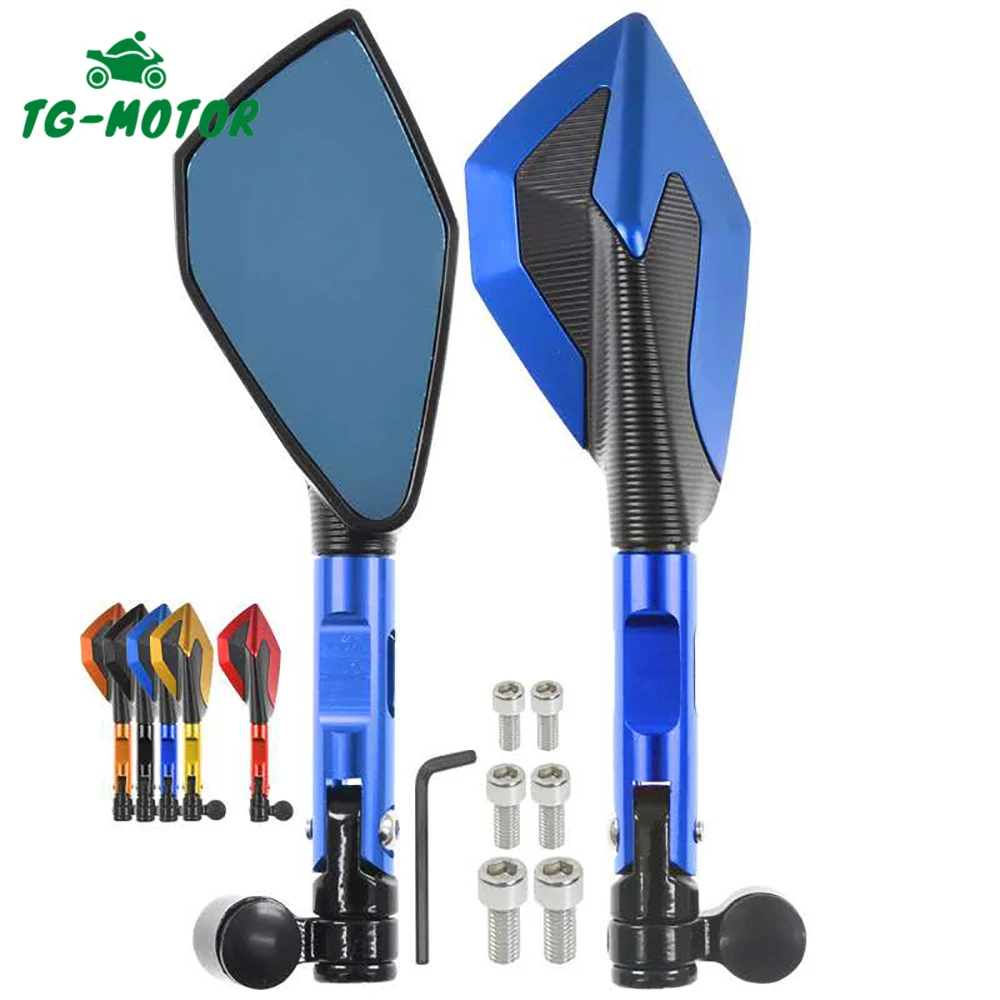 TG-Motor мотоциклетное зеркало 10 мм для Yamaha YZF R3 R25 MT-03 2013-2021 R15 V3 2018-2020 2019 2021 ЧПУ боковые