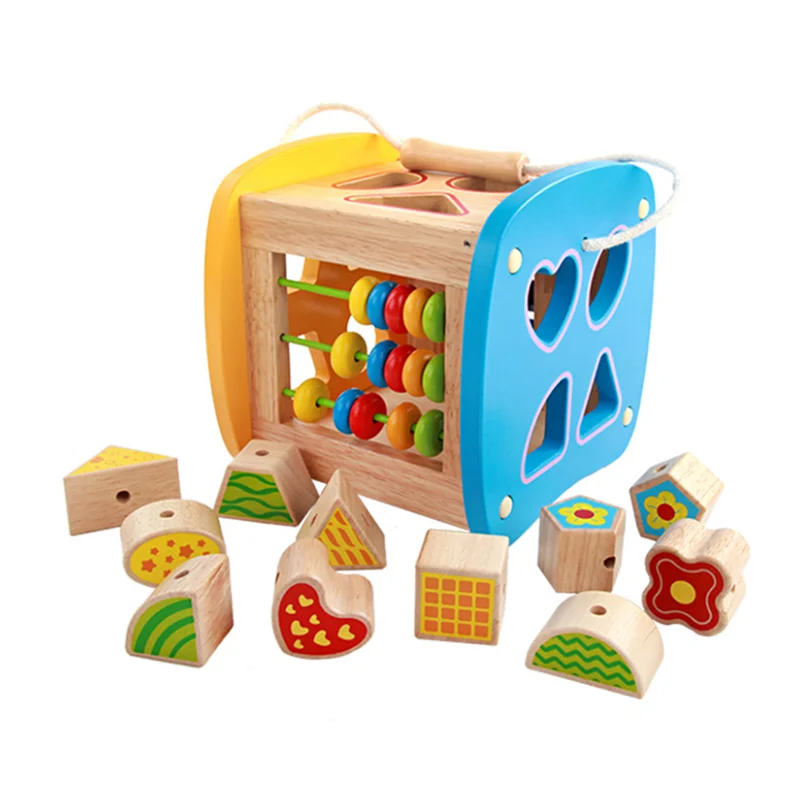 

Wooden Geometric Shapes Montessori Puzzle Sorting Math Bricks Preschool Learning Educational Game Baby Toddler Toys