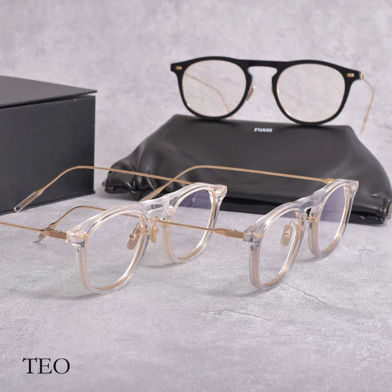 2021 New Fashion eyewear V brand titanium Optics glasses frame GENTLE TEO Women Men Prescription Eyeglasses Frames chashma gentlemen pure titanium eyeglasses frame lentes optics top quality titanium frames male big black frames eye glasses