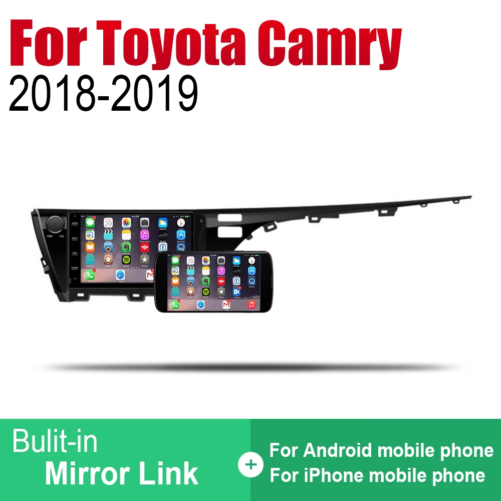 Автомагнитола ZaiXi 2 Din Android для Toyota Camry 2018 ~ 2019 GPS навигация BT Wi Fi карта