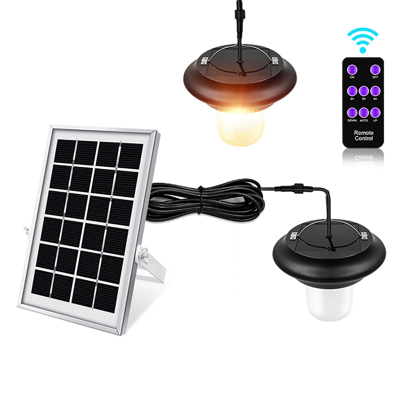 

Split Solar Pendant Light Waterproof High Capacity Outdoor Indoor Solar Powered Lamp Waterproof For Courtyards Garages Garden