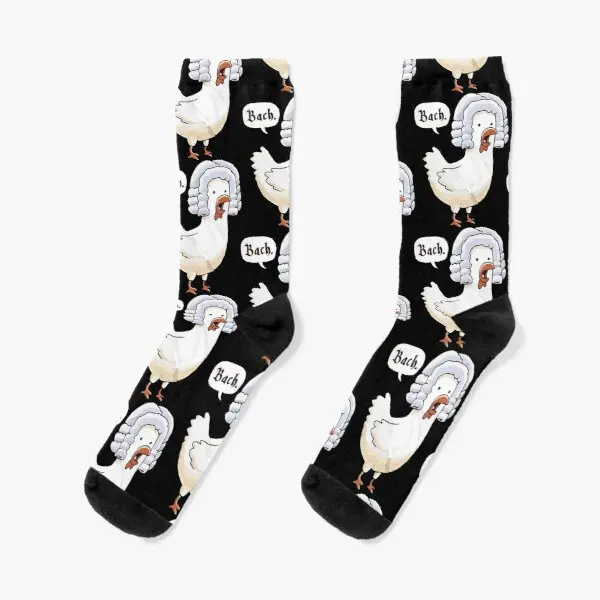 

Bach Funny Graphic Slim Fit T Shirt Crew Socks Ankle Mens Best Black Women Knee High