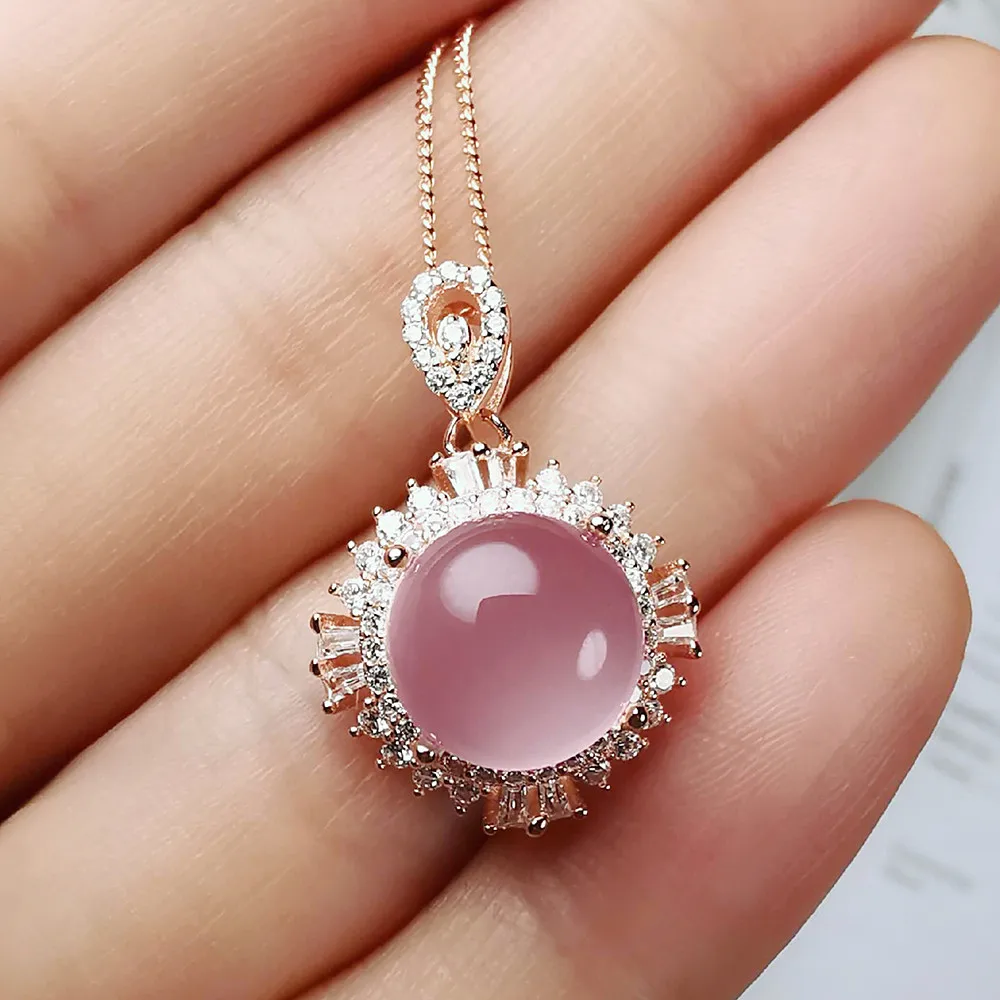 Ожерелье серьги кольцо ювелирные наборы для женщин розовое золото розовый