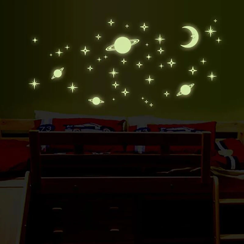 Планеты Солнечной системы флуоресцентная светящаяся Вселенная ПВХ настенные