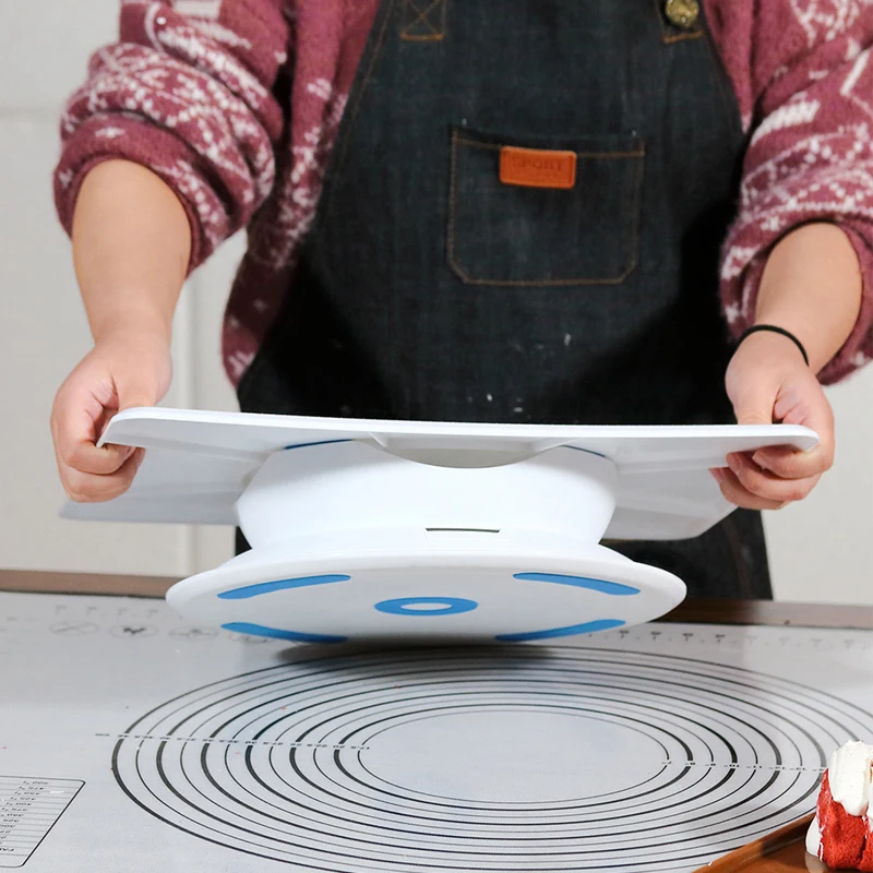 2 сторонняя вращающаяся для украшения тортов подставка Пластик Ratating глазурь