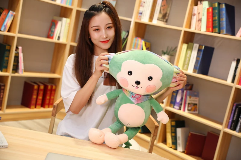 

Kawaii Wearing Headphones Monkey Long Arm Tail Stuffed Doll Plush Toys Baby Sleeping Appease Doll Birthday Gifts New 30cm-90CM
