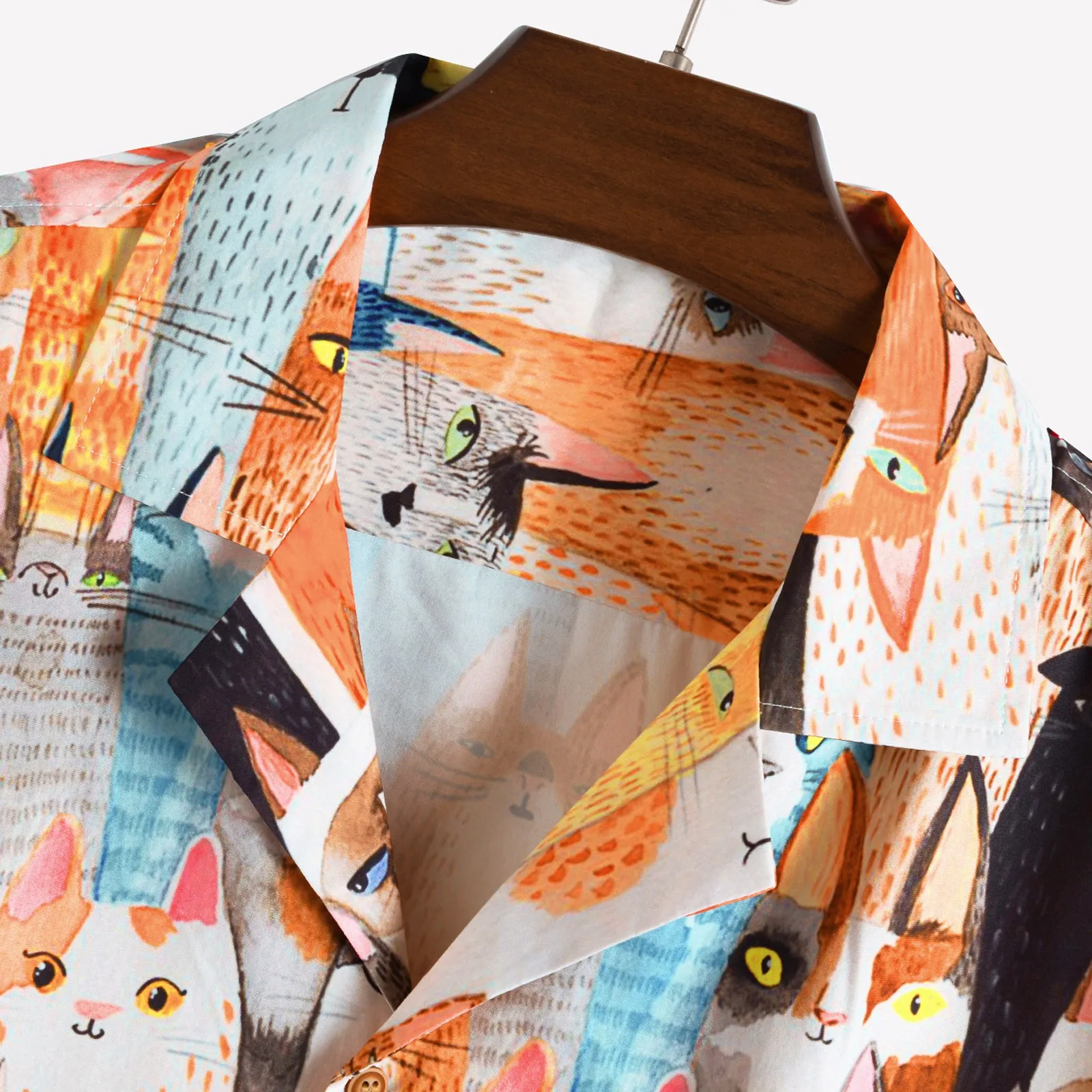 

New Summer Men Printed Shirt Hawaiian Casual Lapel Neck Short Sleeve Shirt Tops Animal Print Masculina Male Clothing Camisa 2021