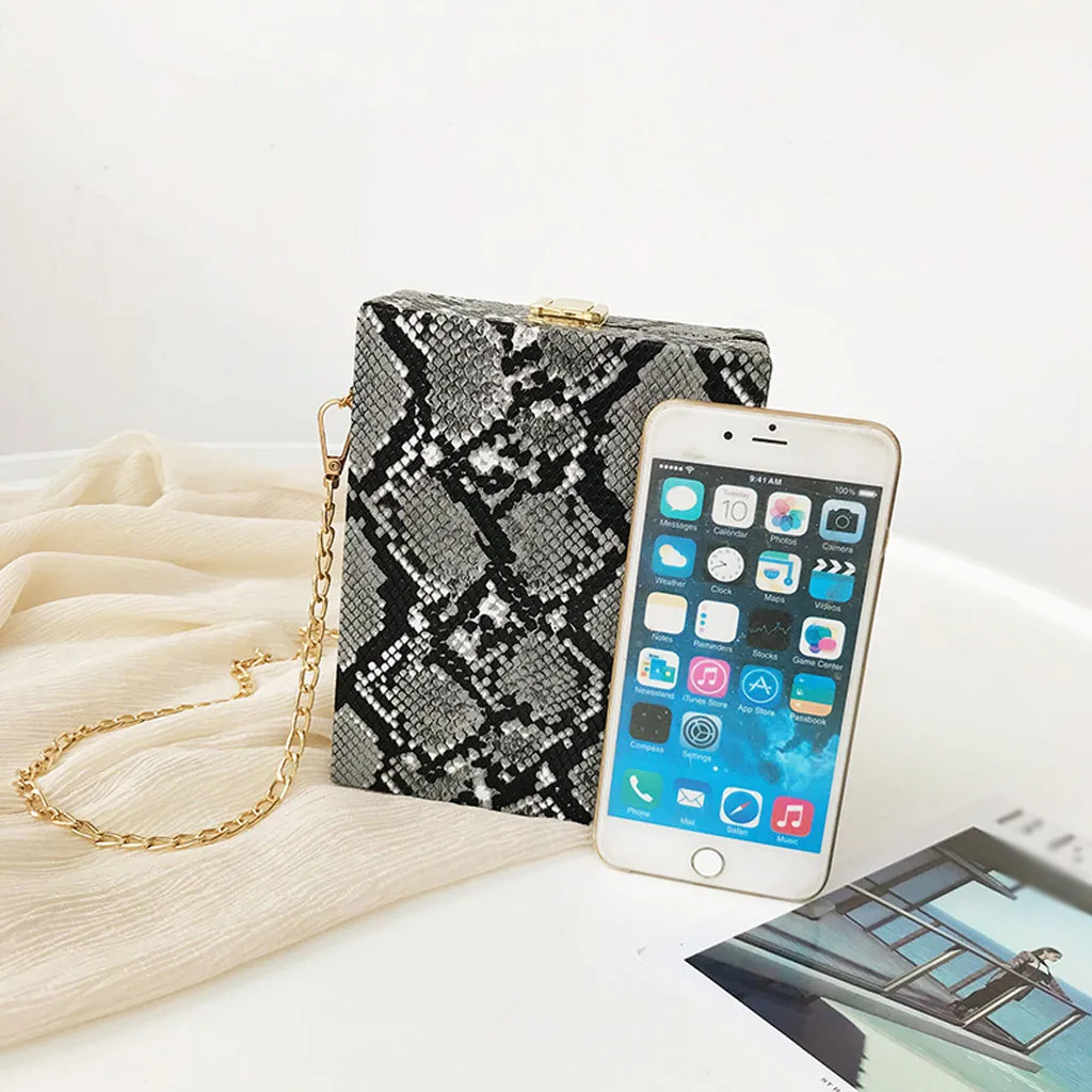 

Women Shoulder Snake Skin Print Envelope Messenger Bags Fashion Crossbody Clutch Bag Sac A Dos Bolsas Feminina Mujer Sac A Main