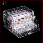 5 слоев 120 решетки выдвижной ящик прозрачный акриловый ящик для хранения лака для ногтей стеллаж органайзер для косметики большой Ёмкость съемный ящик для хранения