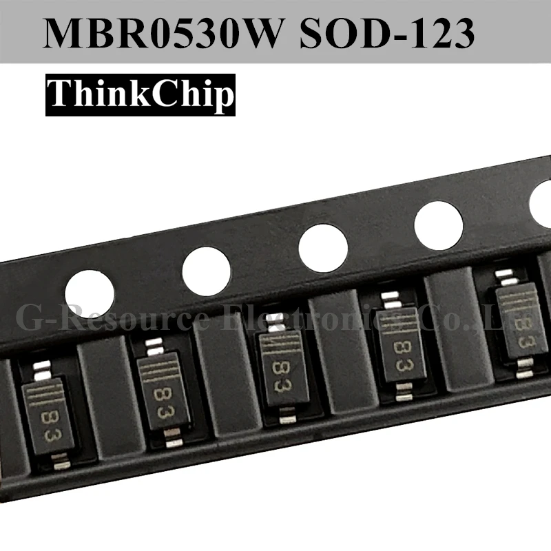 

(100pcs) MBR0530W SOD-123 1206 SMD Schottky Diode MBR0530 SOD123 (Marking B3)