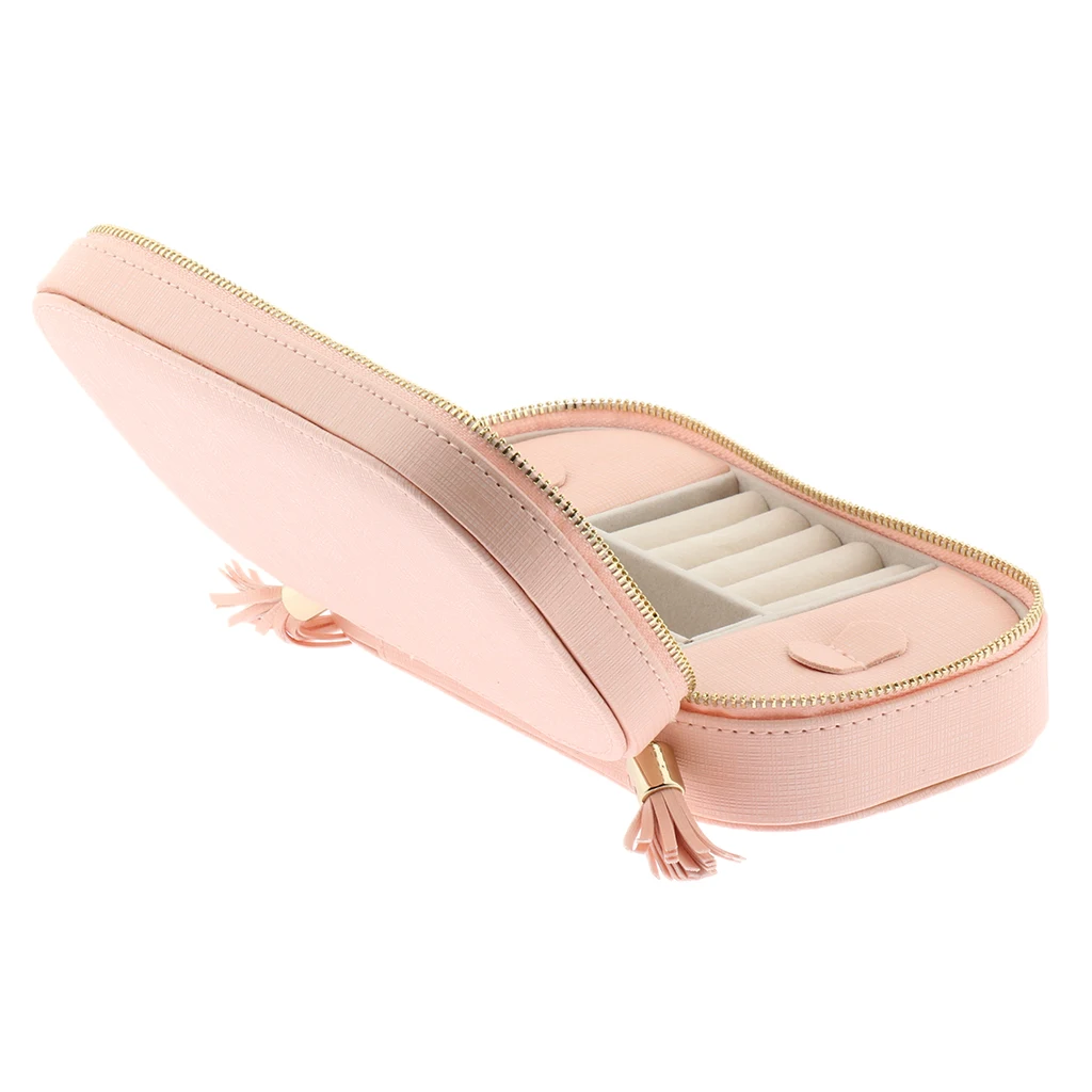 

Travel Jewelry Organizer Jewelry Storage Carrying Cases for Earrings, Necklaces, Rings with A Small Mirror Inside