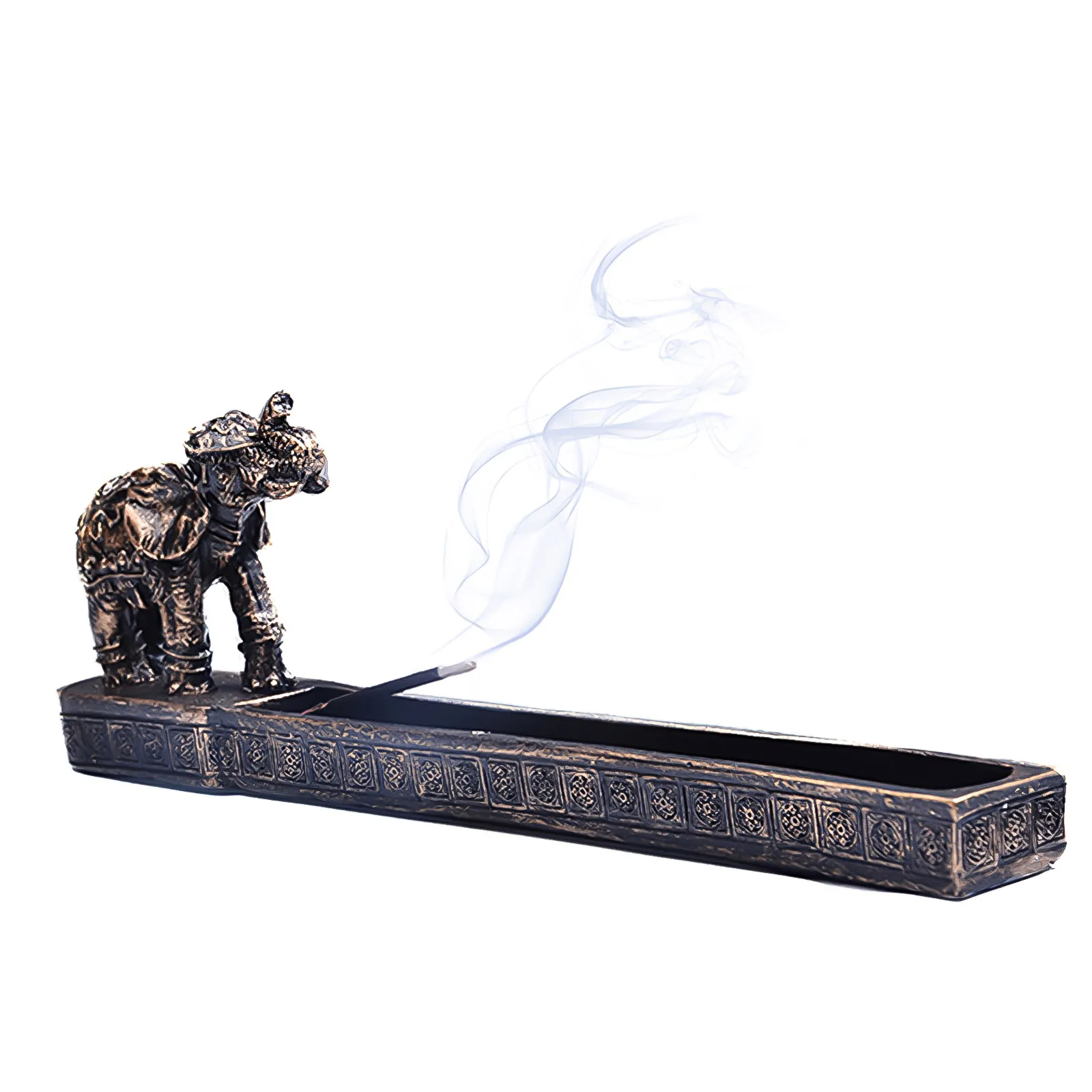 

Home Ornament Incense Stick Burner Creative Retro Resin Elephant God Sandalwood Agarwood Stick Incense Holder Exquisite Crafts
