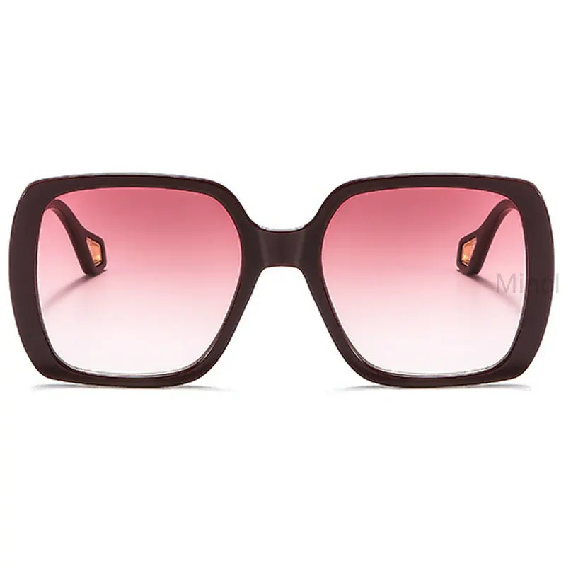 Квадратные негабаритные градиентные солнцезащитные очки женские модные