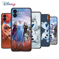 olaf snowman frozen silicone black cover for apple iphone 12 mini 11 pro xs max xr x 8 7 6s 6 plus 5s se phone case