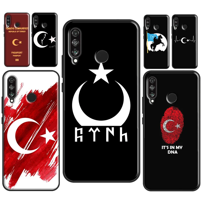 Turkey Flag Soft Case For Huawei P30 Lite P20 P40 Mate 10 20 Pro P Smart 2019 Z 2021 Phone Back Cove