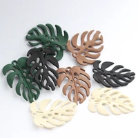 zinc alloy pendant spray paint turtle leaves charms 6pcslot 3426mm for diy fashion jewelry earring making accessories