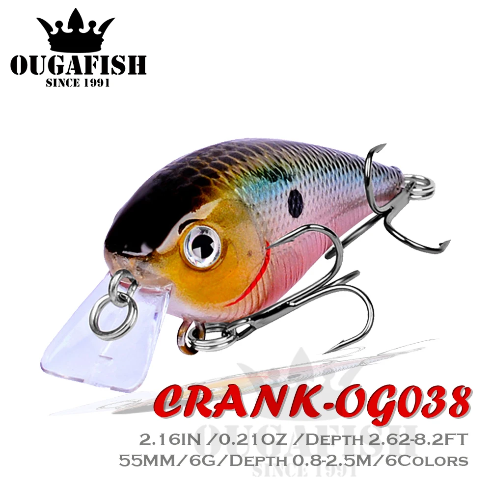 

Fishing Tackle Lure Crankbait Weight 6g Small Rock Crank Mino Lures Floating Depth 0.8-2.5m Bait Wobblers Trolling For Pike Fish