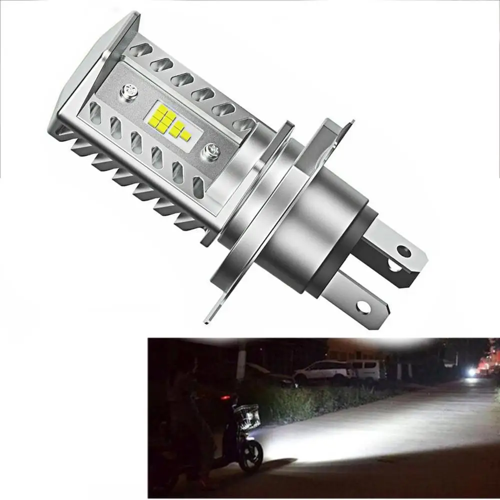 H4 9003 светодиодный светильник на голову для мотоцикла дальнего и ближнего света