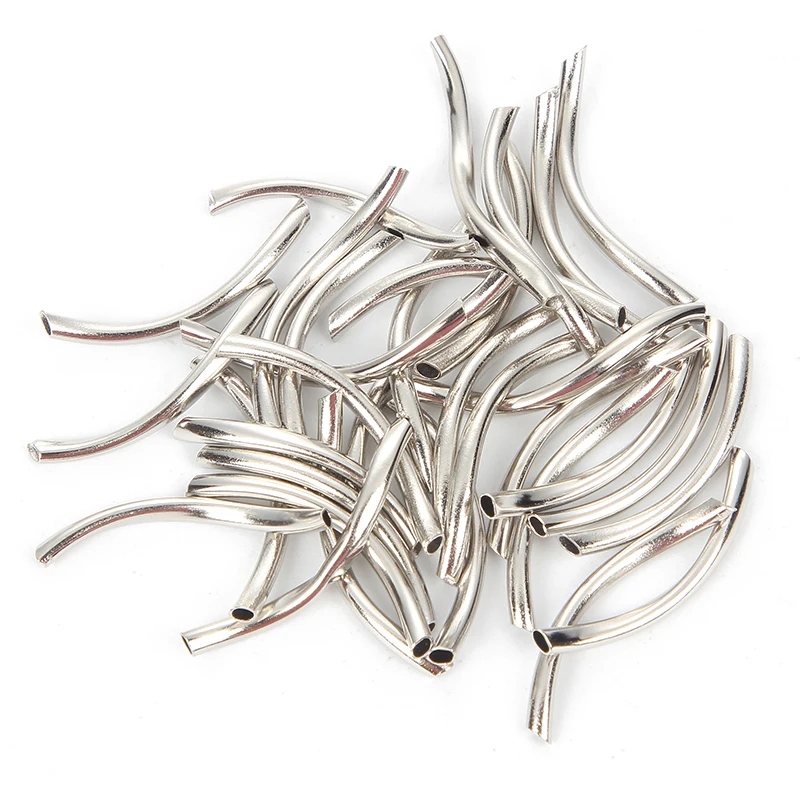 Металлические бусины S для изогнутая прокладка трубки коннектор ювелирных