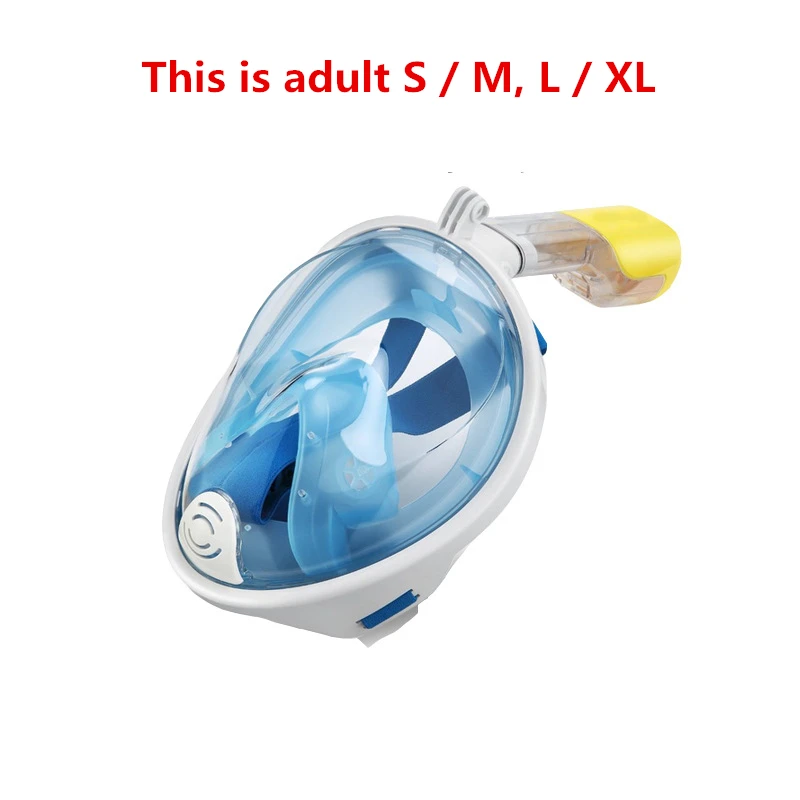 Маска для дайвинга подводная Анти-туман полное лицо Женщины Мужчины Дети