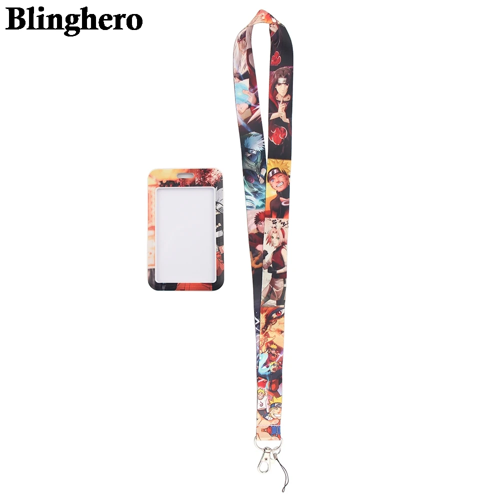 cb172 neck strap lanyard for key id card badge holder cartoon anime phone neck straps with keychain cosplay accessory gift free global shipping