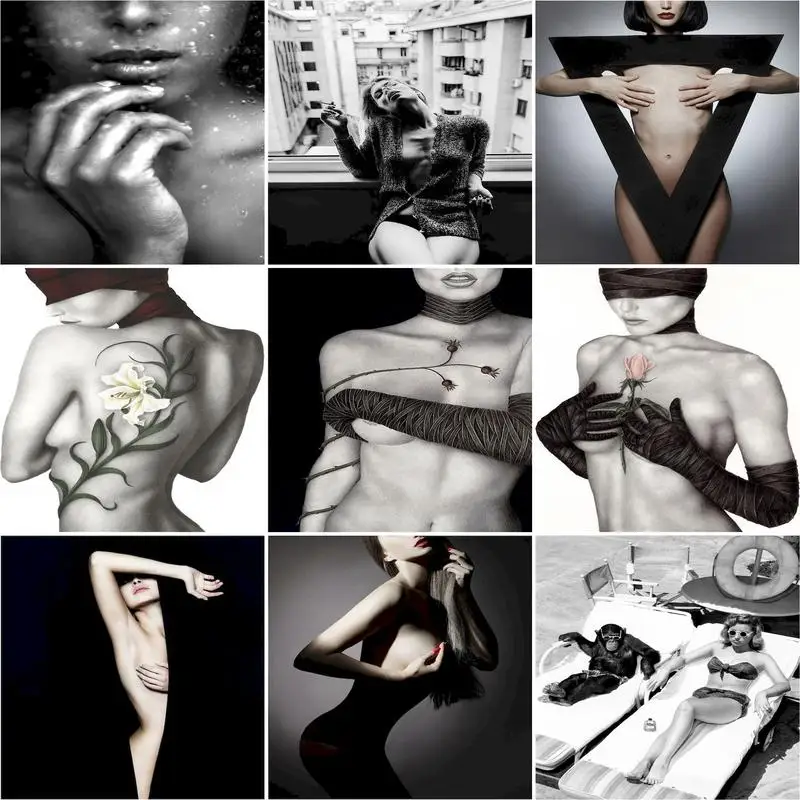

RUOPOTY Frame DIY Painting By Numbers Sexy Women Paint By Numbers On Canvas Girl Figure Home Decor Unique Gift