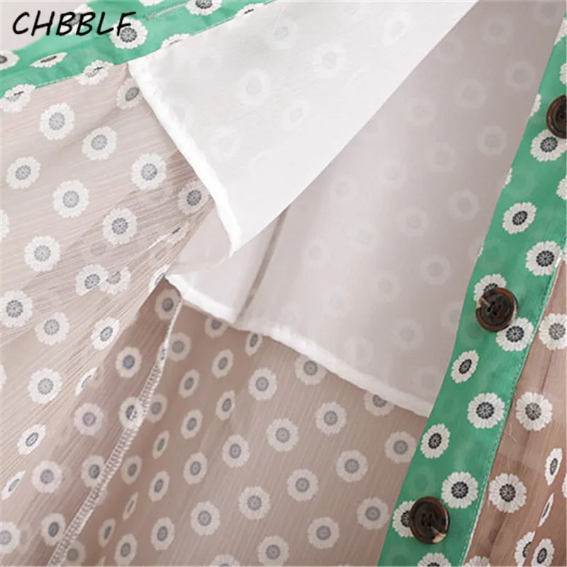 CHBBLF women color patchwork shirt dress long sleeve stand collor female casual chic midi dresses vestidos POP2378 | Женская одежда