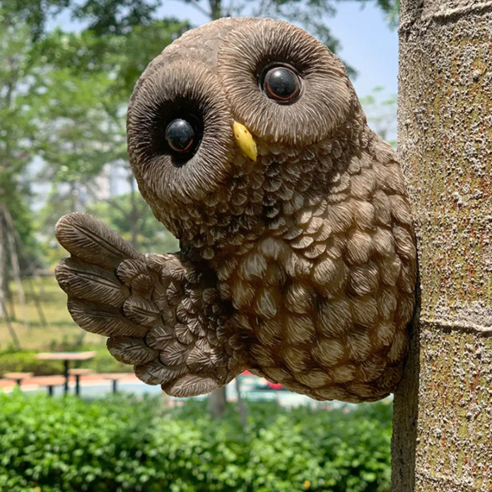

Owl Simulation Decor Tree Hanging Garden Decoration Yard Decorative Waterproof Outdoor Resin Durable Anging Figurine Sculpture