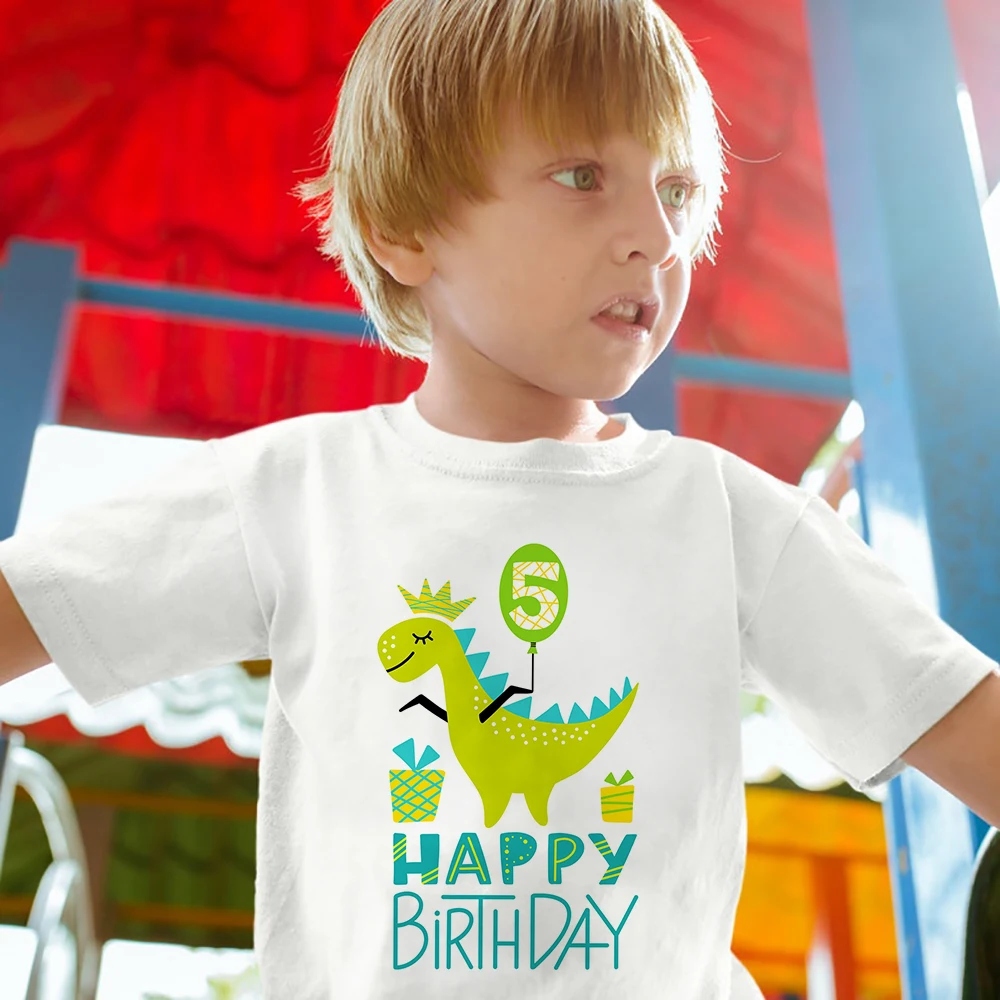 

1st Birthday Kids Tshirt Boys Short Sleeve Tops Fashion Casual Kid Graphic Tee Toddler Boy Clothes Happy Birthday Best Gifts