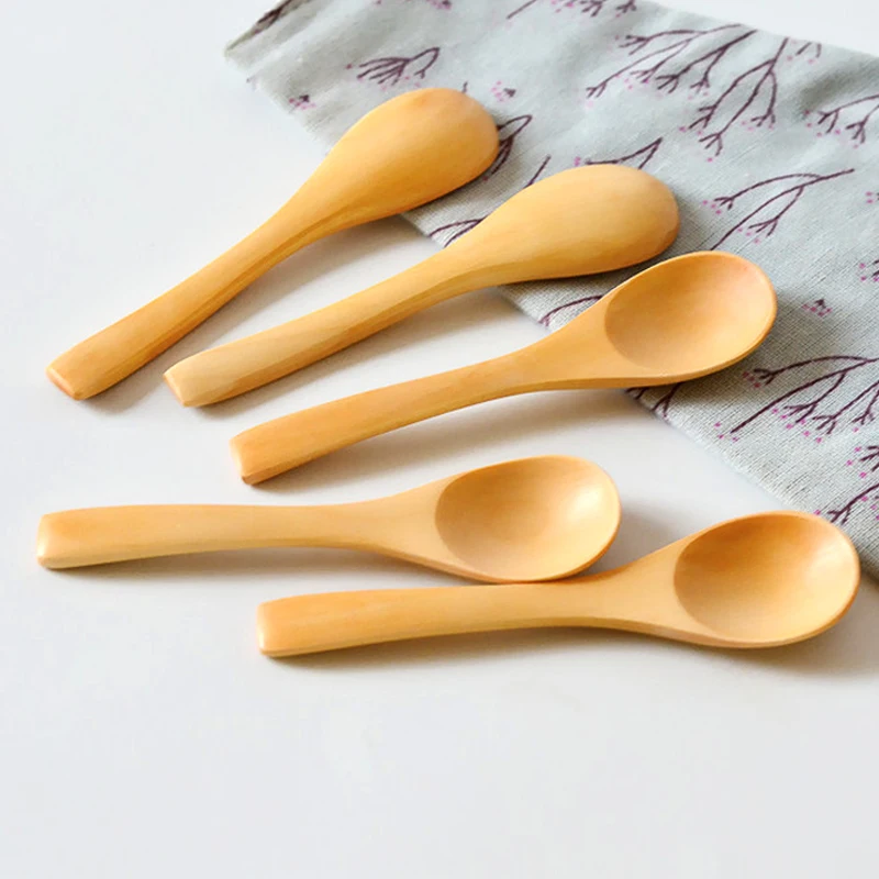 11 5 см оригинальная деревянная ложка маленькая для соли специй мини десерт