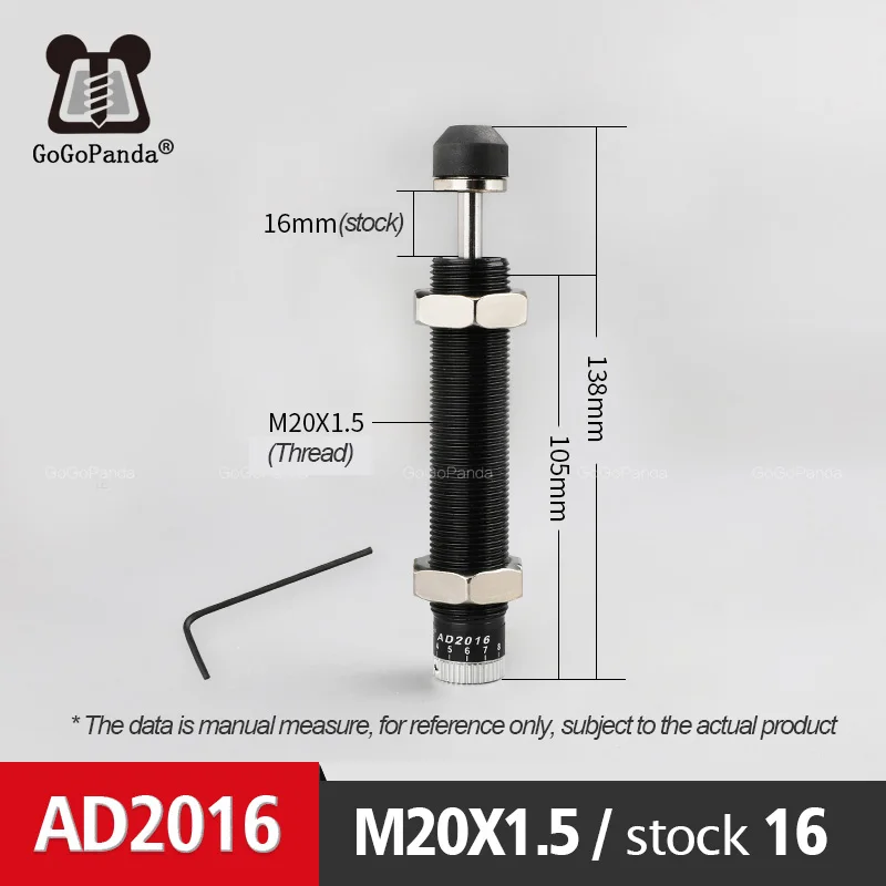 

Пневматический гидравлический амортизатор Регулируемый Гидравлический Буфер AD серии AD2016