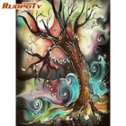 Алмазная живопись RUOPOTY, абстрактная вышивка крестиком с деревом, полная квадратная круглая Алмазная вышивка, пейзаж стразы, картины, домашнее искусство