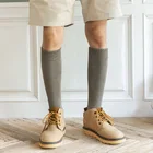 2021 зима Harajuk сжатия хлопковые носки мужские новые осенние утепленные сапоги выше колена, визуально удлиняющие ноги; Комплект носков из махровой ткани хлопковые утепленные крышка до середины икры Meias