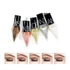 Подводка для глаз, 5 цветов, пикантная, золотистая, серебристая, блестящая жидкая подводка для глаз, макияж для женщин, водостойкая, Стойкая подводка для глаз, косметика