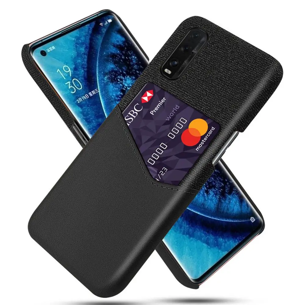 

For OPPO Realme 5 6 Pro Phone Case Fashion PU Leather Two-ton For OPPO Realmee X 50 Back Cover Card Hard PC Fall prevention