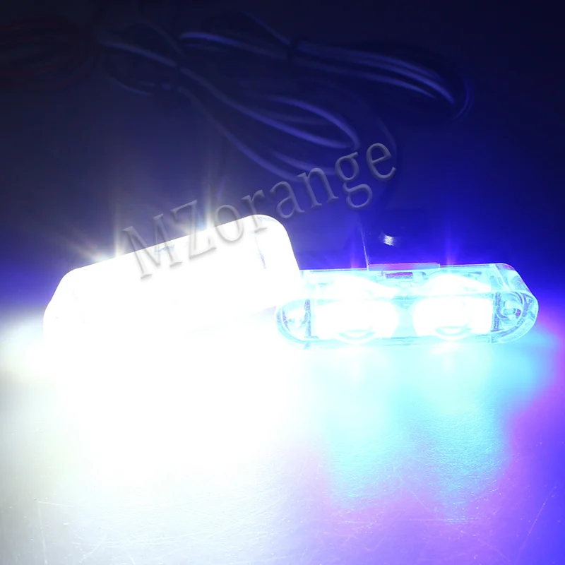 white and blue 2x2 светодиодный мигалка полицейский светильник s светодиодный стробоскоп светильник s на автомобиль вспышка fso Авто вспышка Стробоскопы для автомобилей полицейский светильник мигалка - Цвет: white and blue