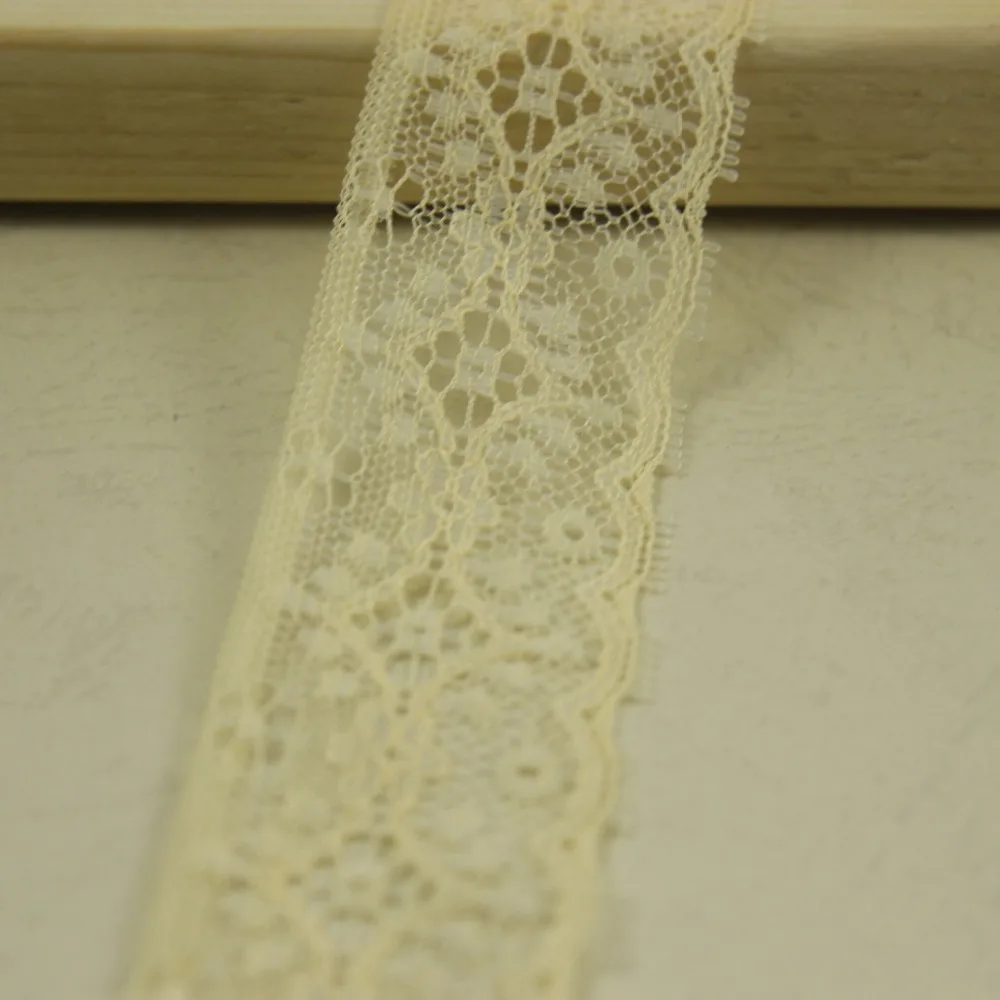 Неэластичная кружевная бейка светильник-желтого цвета 50/ярдов/партия/40 мм