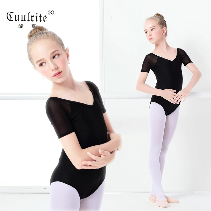 Бесплатная доставка женское черное трико с короткими сетчатыми рукавами и