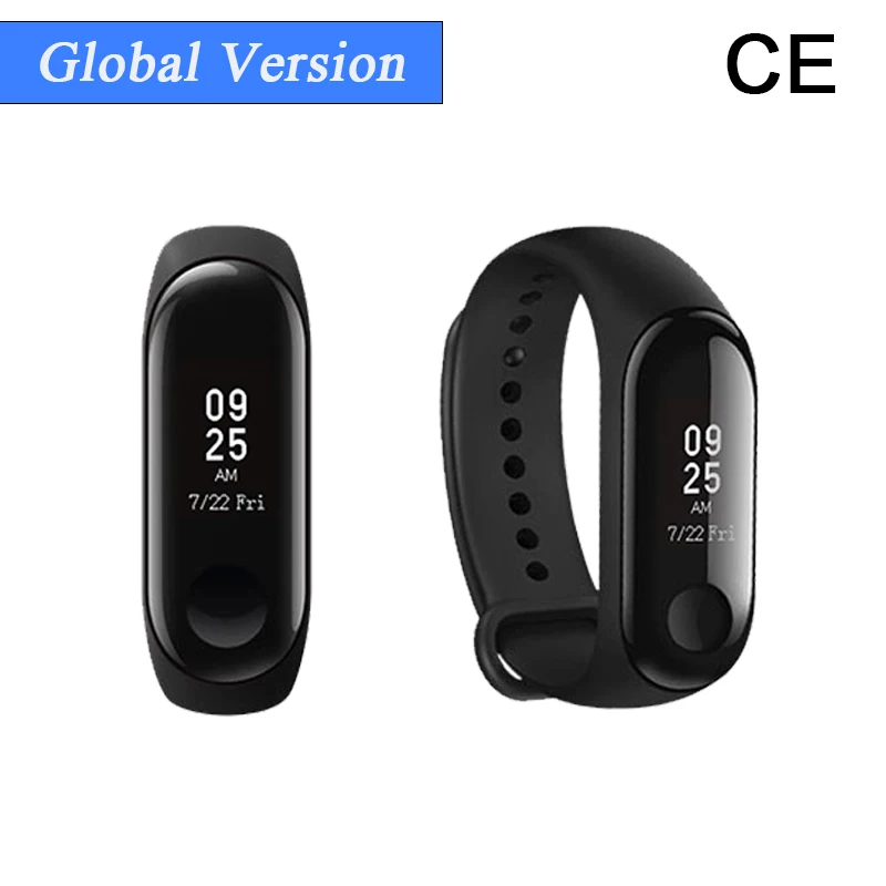 Global Mi Band 3 Глобальная версия Xiao mi Band 3 mi band 3 Смарт Bluetooth фитнес-трекер OLED экран водонепроницаемый смарт-браслет - Цвет: Global Mi Band 3
