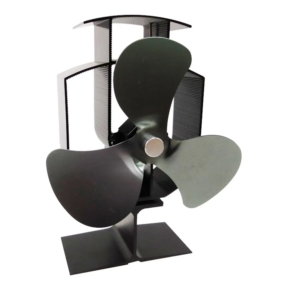 

3 лезвия, вентилятор для печи, работающий от тепловой энергии домашний бесшумный, тихий вентилятор для деревянной плиты