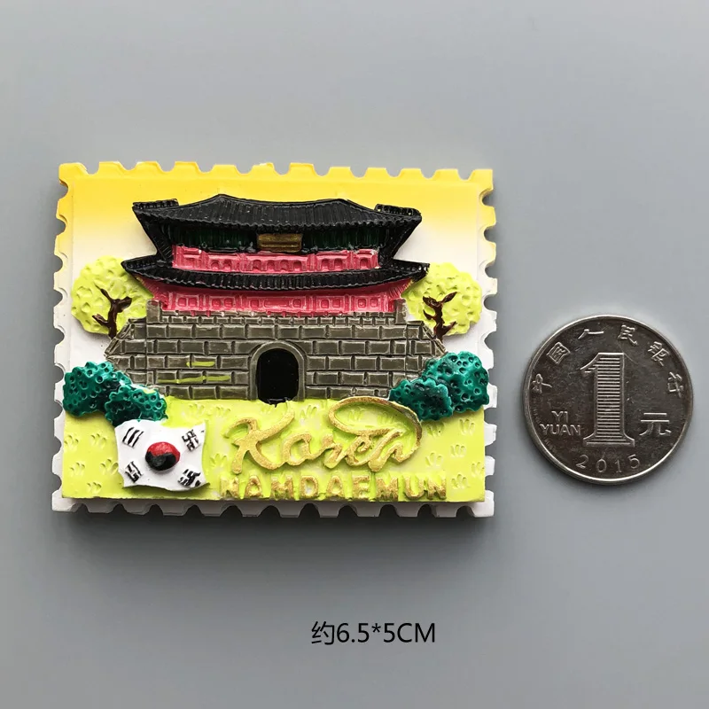 Korea Chonglimen A Магниты страны на холодильник, Франция, Корея, Япония, самуо, Таиланд, Мьянма, магнитный стикер на холодильник, сувенир для путешествий во всем мире, магнитный - Цвет: Korea Chonglimen A