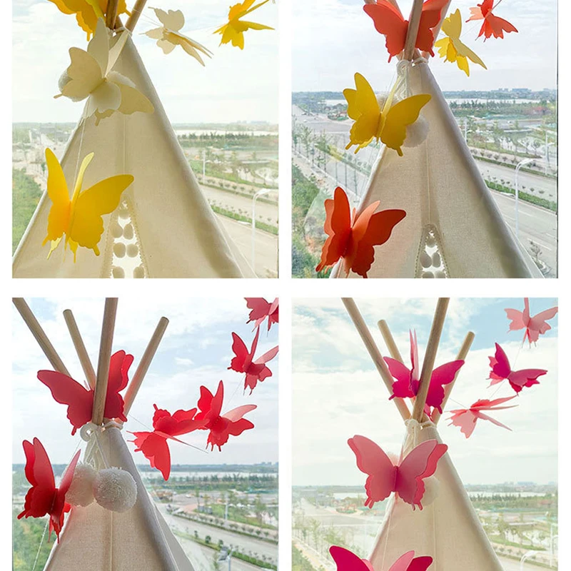 20 шт. декоративные бумажные гирлянды с бабочками 2 м | Дом и сад