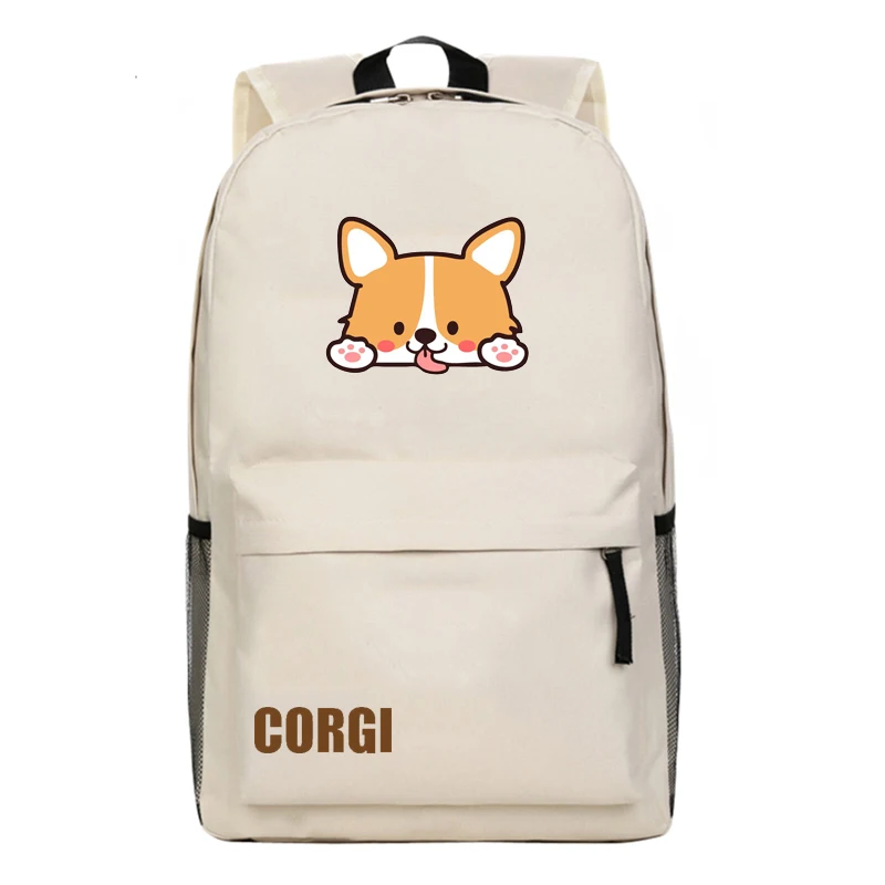 Милый женский рюкзак Corgi Повседневная Большая Дорожная сумка на плечо для