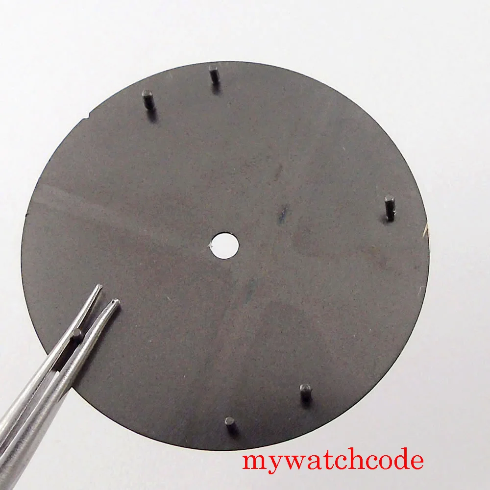 29 мм стерильные черные часы циферблат лицо зеленый светящийся Fit NH35 NH36 MIYOTA 8215 821A