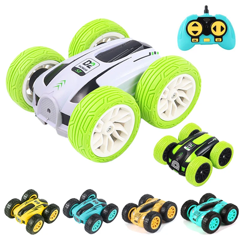 Coche teledirigido de juguete para ni&ntilde;os, 2,4G, 4 canales, Buggy de derrape, doble cara, Control remoto, Mini coches de alta velocidad, giro de 360 grados, Robot-1