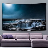 natural water spray waterfall 3d printing tapestry wall home decoration wall background cloth