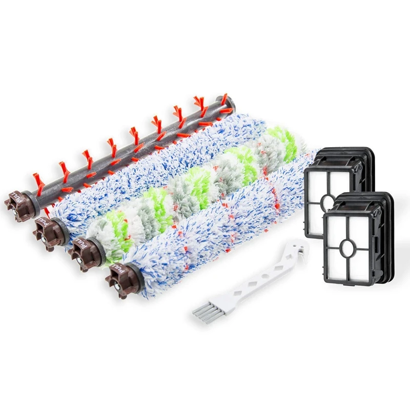 

1 Set Pet & Multi Surface & Wood Floor & Area Rug Brush Rolls and 2 Pack 1866 Filters Compatible with Bissell Crosswave 1785 230